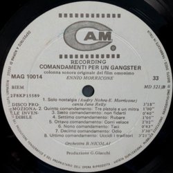 Comandamenti per un Gangster Soundtrack (Ennio Morricone) - cd-inlay