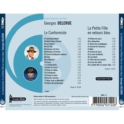Le Conformiste / La Petite Fille en velours bleu Soundtrack (Georges Delerue) - CD Achterzijde