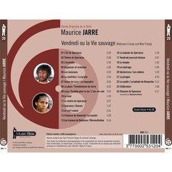 Vendredi ou la vie Sauvage Soundtrack (Maurice Jarre) - CD Achterzijde