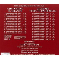 Costantino il Grande / Giuseppe Venduto dai Fratelli Soundtrack (Mario Nascimbene) - CD Achterzijde