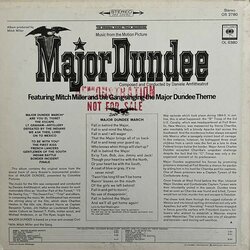 Major Dundee Soundtrack (Daniele Amfitheatrof) - CD Achterzijde
