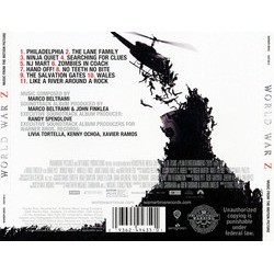 World War Z Soundtrack (Marco Beltrami) - CD Achterzijde
