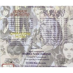 Cronaca di un Delitto / Operazione Mitra / La Valigia dei Sogni Soundtrack (Mario Nascimbene) - CD Achterzijde