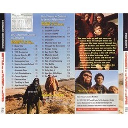 Conquest of the Planet of the Apes / Battle for the Planet of the Apes Soundtrack (Leonard Rosenman, Tom Scott) - CD Achterzijde