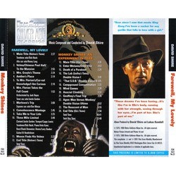 Farewell, My Lovely/Monkey Shines Soundtrack (David Shire) - CD Achterzijde