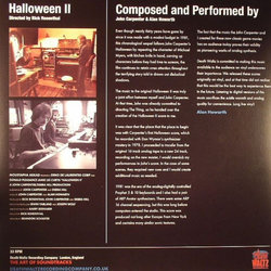 Halloween II Soundtrack (John Carpenter, Alan Howarth) - CD Achterzijde