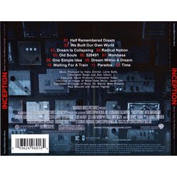 Inception Soundtrack (Hans Zimmer) - CD Achterzijde