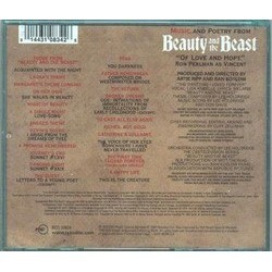 Beauty and the Beast Soundtrack (Don Davis, Lee Holdridge) - CD Achterzijde