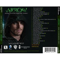 Arrow: Season 2 Soundtrack (Blake Neely) - CD Achterzijde
