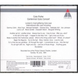 Cole Porter - Centennial Gala Concert Soundtrack (Various Artists, Cole Porter) - CD Achterzijde