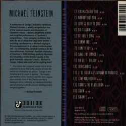 Michael & George: Feinstein Sings Gershwin Soundtrack (Michael Feinstein, George Gershwin) - CD Achterzijde