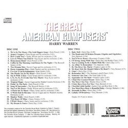 The Great American Composers: Harry Warren Soundtrack (Various Artists, Harry Warren) - CD Achterzijde