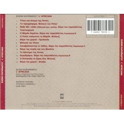 L'Africana Soundtrack (Eleni Karaindrou) - CD Achterzijde