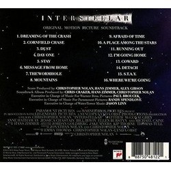Interstellar Soundtrack (Hans Zimmer) - CD Achterzijde