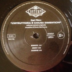 L'Istruttoria  Chiusa: Dimentichi Soundtrack (Ennio Morricone) - cd-inlay