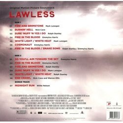 Lawless Soundtrack (Various Artists, Nick Cave, Warren Ellis) - CD Achterzijde