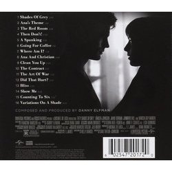 Fifty Shades of Grey Soundtrack (Danny Elfman) - CD Achterzijde