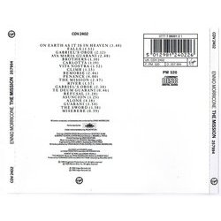 The Mission Soundtrack (Ennio Morricone) - CD Achterzijde