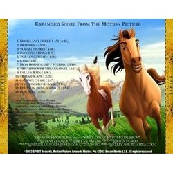 Spirit: Stallion of the Cimarron Soundtrack (Hans Zimmer) - CD Achterzijde