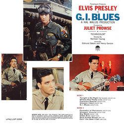 G.I. Blues Soundtrack (Joseph J. Lilley, Elvis Presley) - CD Achterzijde