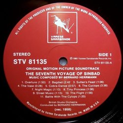 The 7th Voyage of Sinbad Soundtrack (Bernard Herrmann) - cd-inlay