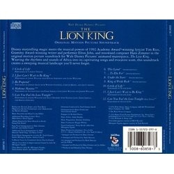 The Lion King Soundtrack (Elton John, Hans Zimmer) - CD Achterzijde
