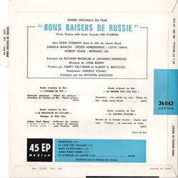 Bons Baisers De Russie Soundtrack (John Barry) - CD Achterzijde