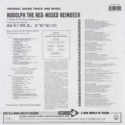 Rudolph, the Red-Nosed Reindeer Soundtrack (Various Artists, Burl Ives, Johnny Marks) - CD Achterzijde
