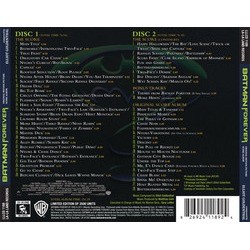 Batman Forever Soundtrack (Elliot Goldenthal) - CD Achterzijde