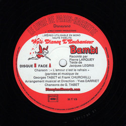 Bambi Soundtrack (Various Artists, Frank Churchill, Pierre Larquey, Edward H. Plumb) - cd-inlay