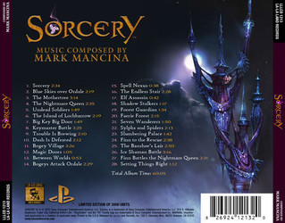 Sorcery Soundtrack (Mark Mancina) - CD Achterzijde