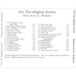 D3: The Mighty Ducks Soundtrack (J.A.C. Redford) - CD Achterzijde