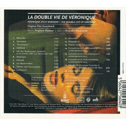 La Double Vie de Vronique Soundtrack (Zbigniew Preisner) - CD Achterzijde